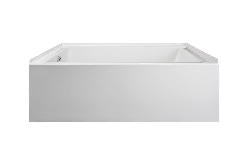 JACUZZI&reg; White 60 x 32 in. Soaker Alcove Bathtub with Drain in White 