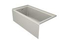 60 in. x 32 in. Soaker Alcove Bathtub with Left Drain in Oyster