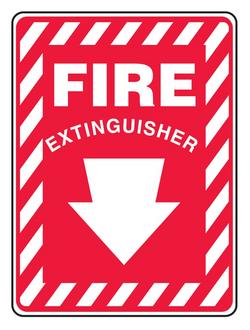 14 in. Fire Extinguisher Sign