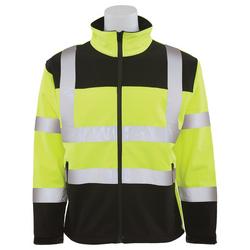 XL Size Men's Soft Shell Jacket in Hi-Viz Lime