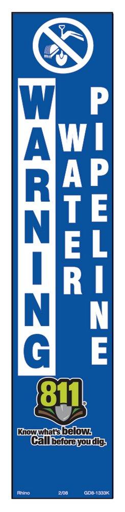 Repnet Warning Water Pipeline Decal 