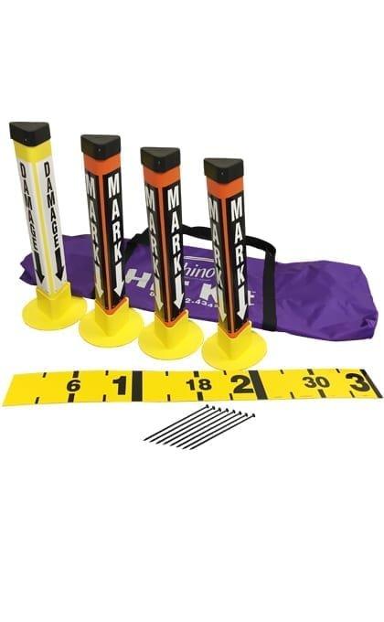 Rhino Yellow Plastic Marking Flag in Yellow, Orange with Black 