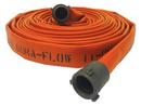 Abbott Rubber Co Inc Red 2-1/2 in. MNST x FNST Fire Protection Rubber Hose Assembly with Plastic Circular Woven and Aluminum Rocker Lug 