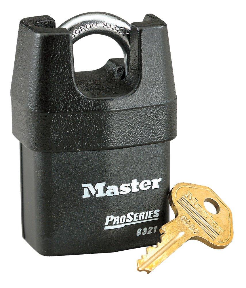Master Lock Black Shrouded Rekeyable Padlock Keyed Alike 