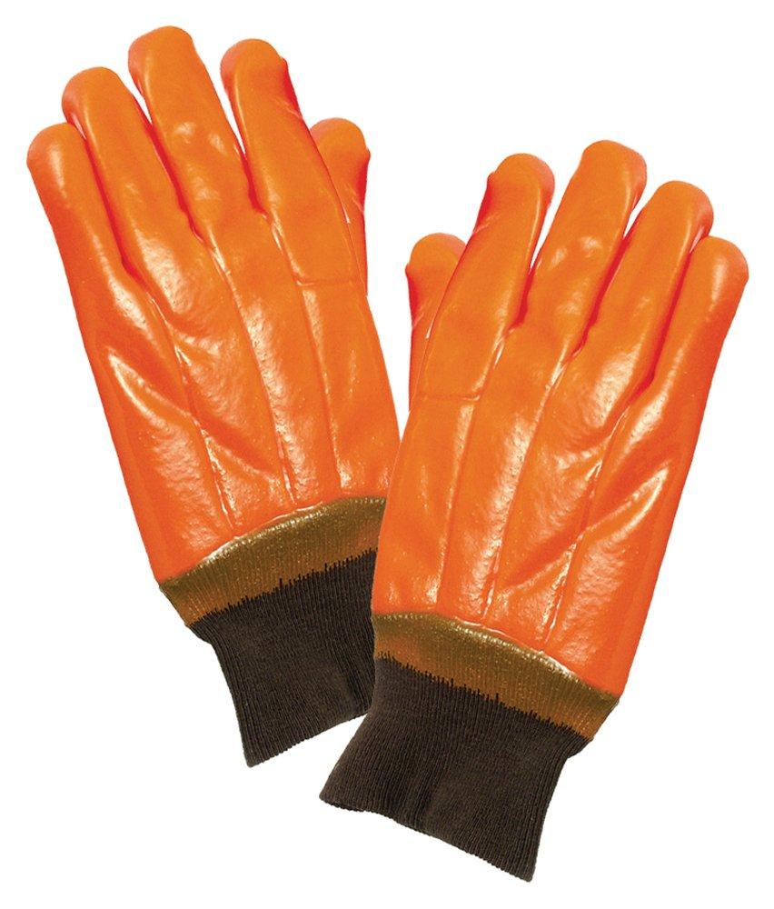 Seattle Glove Hi-Viz Orange PVC Insulated Knit Wrist Glove 2 Pack 