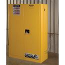 Justrite Yellow Safety Cabinet with 2-Manual Close Door 