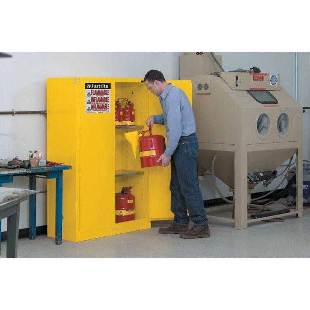 Justrite Yellow Classic Self Close Safety Cabinet 