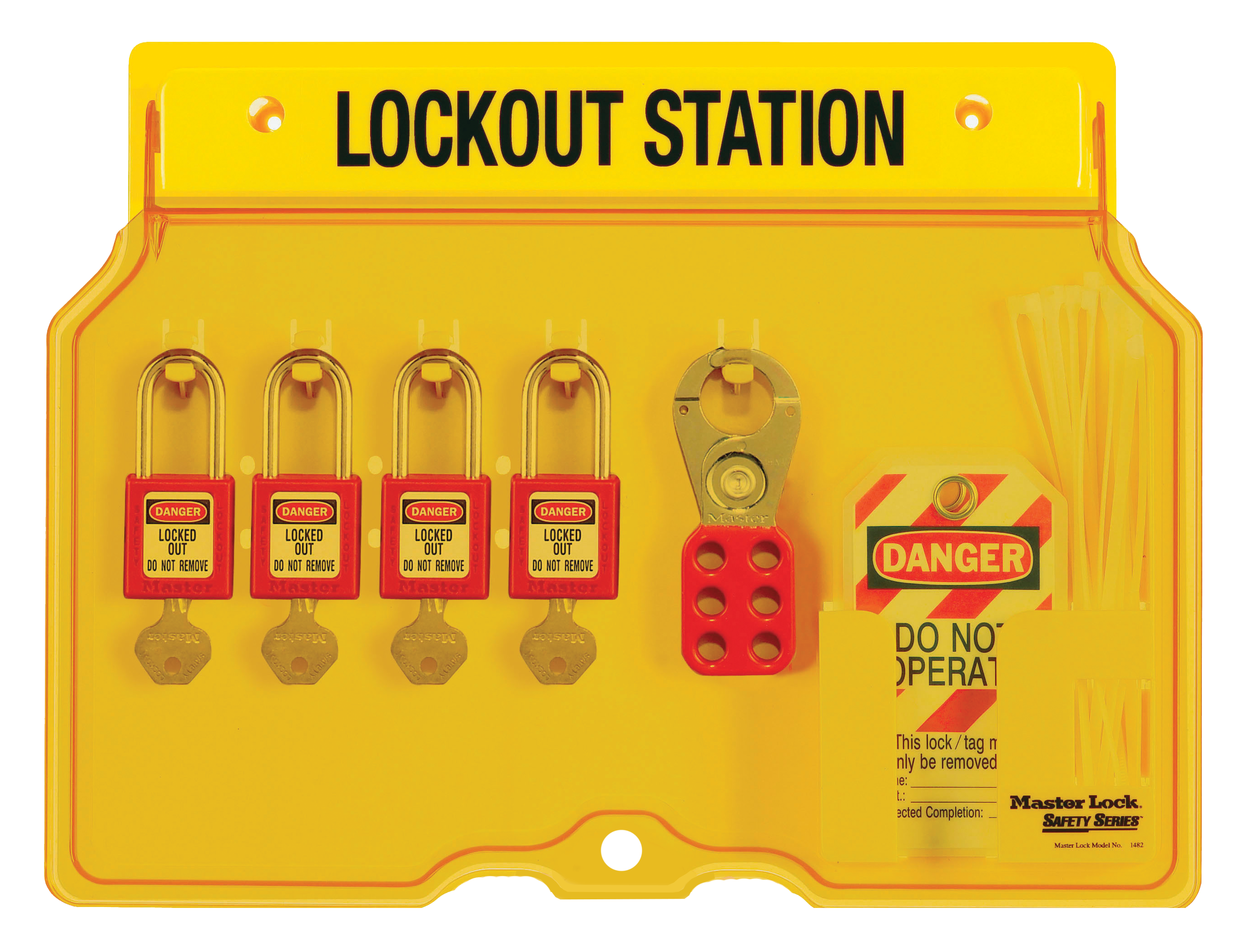 Master Lock Yellow Padlock Station 