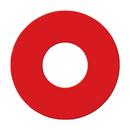 Pollardwater Hi-Viz Red Hydrant Disk in Hi-Viz Red 