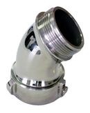 Dixon Valve & Coupling Polished Chrome 45 Degree FNST x MNST Brass Elbow 