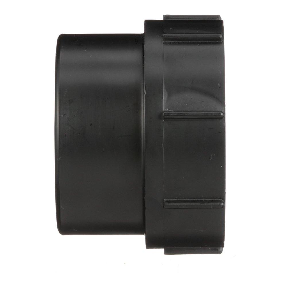 Black ABS DWV Fitting Cleanout Adapter 
