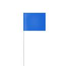 4x5 Blue Marking Flag 18" plastic staff 1000-Count
