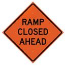 48 in. Reflective Vinyl Roll-Up Sign - RAMP CLOSED AHEAD