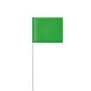 4x5 Green Marking Flag 24" plastic staff 1000-Count