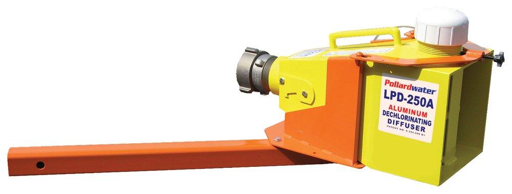 Pollardwater LPD-250 and LPD-250ALUM Dechlorinating Diffusers Hitch and Tire 