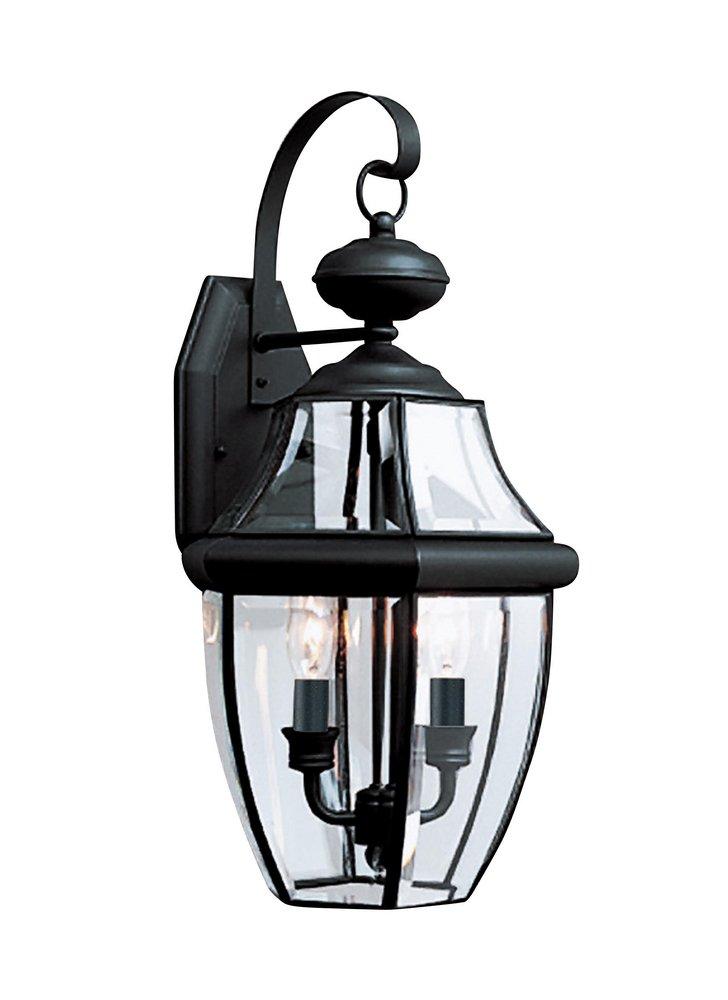 Visual Comfort & Co. Generation Lighting Black 20-1/2 x 10 in. 40W 2-Light Outdoor Wall Lantern 