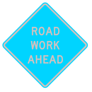 48 in. Reflective Overlay Compatible Vinyl Roll-Up Sign - ROAD WORK AHEAD 