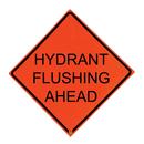 TrafFix Devices Fluorescent Orange Non-Reflective Vinyl Roll-Up Sign - HYDRANT FLUSHING AHEAD 