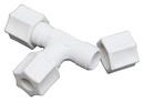 Opaque White Tube Compression Straight Polypropylene Union Tee 
