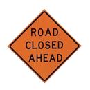 48 in. Non-Reflective Overlay Compatible Vinyl Roll-Up Sign - ROAD CLOSED AHEAD