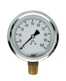 4 x 1/4 in. NPT 300 psi Aluminum Dial, Copper Alloy Movement, Plastic Pointer and Stainless Steel Pressure Gauge