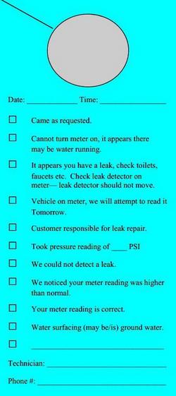 Pre-Printed Door Hangers - Universal Catch-All, 100 per Pack in Blue