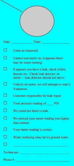 Pre-Printed Door Hangers - Universal Catch-All, 100 per Pack in Blue