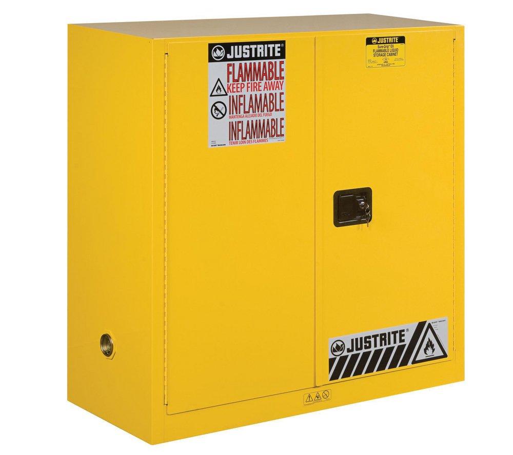 Justrite Yellow Classic Manual Close Safety Cabinet 