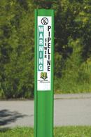 Rhino Green Warning Sewer Pipeline Rail Marker 