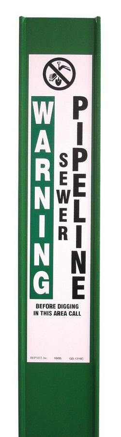 66 in. Warning Sewer Pipeline Rail Marker