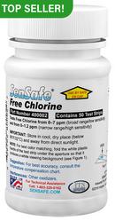 Free Chlorine Test Strips 0-7 ppm Bottle of 50
