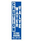 Rhino Blue Standard Decal Warning Water Valve 