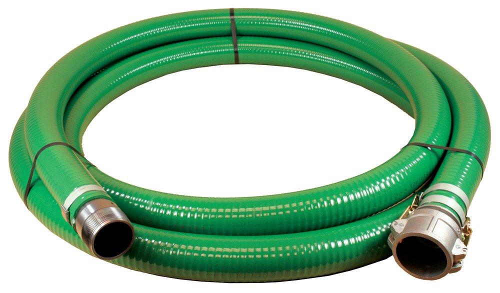 Abbott Rubber Co Inc Green 2 in. PVC MNPT x Coupler Suction Hose 