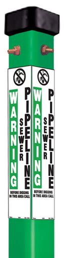 Repnet Green 66 in. Tracer Wire Station /Sewer External Terminals 