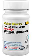 Free Chlorine Check Ultra High Test Strips Light