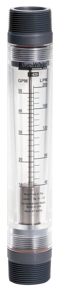 Crystal Clear FNPT Stainless Steel In-Line Flowmeter 