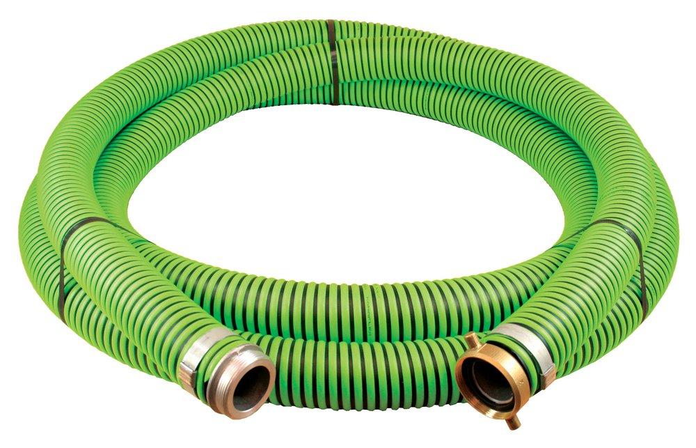Abbott Rubber Co Inc Green 3 in. 45 psi NPSM Male x NPSM Female All Weather Suction Hose in Green and Black 