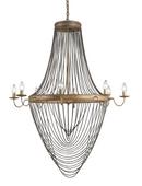 Currey and Company French Gold Leaf 59 x 46 in. 60W 1-Tier 8-Light Traditional Chandelier 