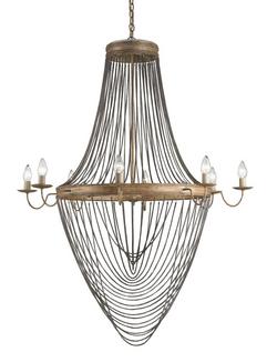 59 x 46 in. 60W 1-Tier 8-Light Traditional Chandelier in French Gold Leaf