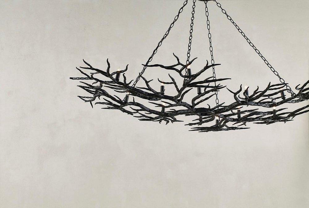 Currey and Company Rustic Bronze 60W 14-Light Candelabra E-12 Chandelier 