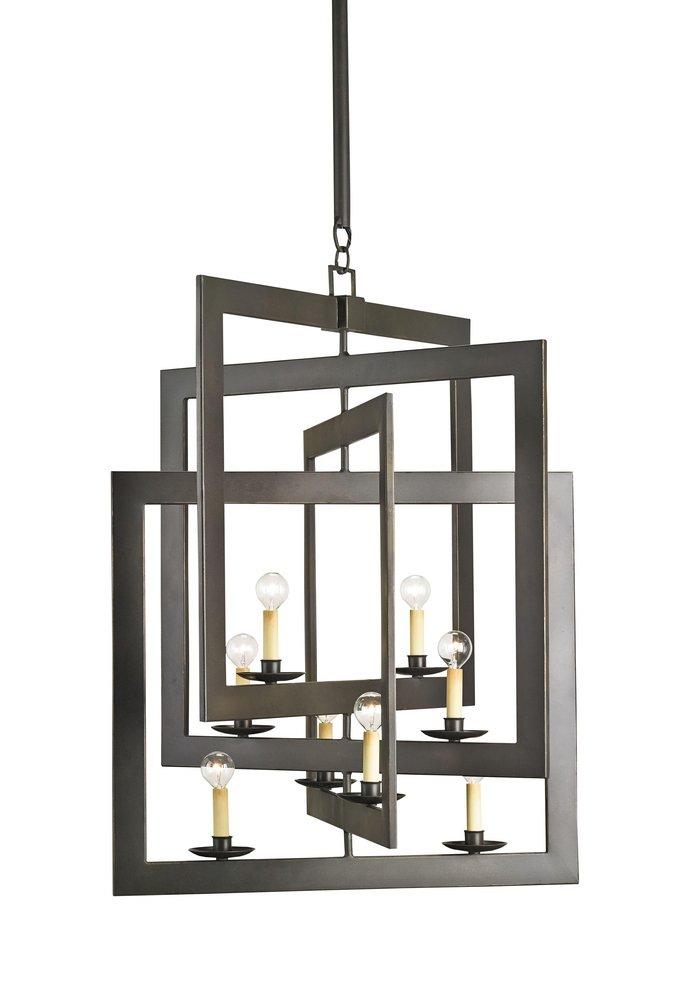 Currey and Company Bronze Gold 60W 8-Light Candelabra E-12 Base Chandelier 