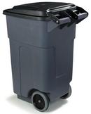 Carlisle Grey Rolling Trash Can in Grey 