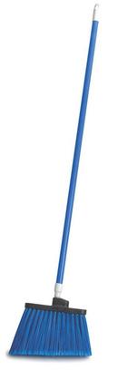 56 in. Flagged Angle Broom in Blue