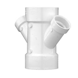 3 x 1-1/2 in. PVC DWV Double Wye