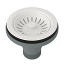 3-9/16 in. Metal Basket Strainer with Remote in Biscuit
