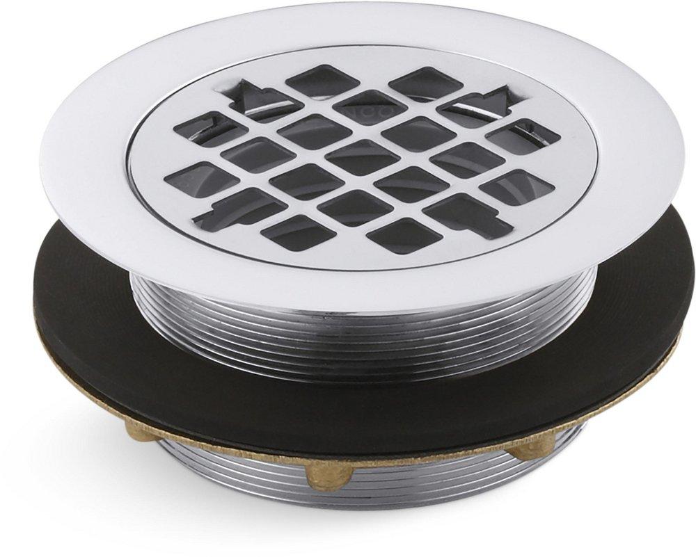 KOHLER Polished Chrome 2 in. Inside Caulk Bronze/Brass Shower Drain 