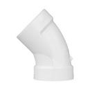 White PVC DWV 45&deg; Elbow 