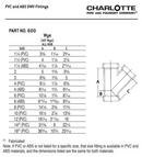 White PVC DWV 45&deg; Elbow 