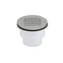 2 in. Push On Plastic White Shower Drain