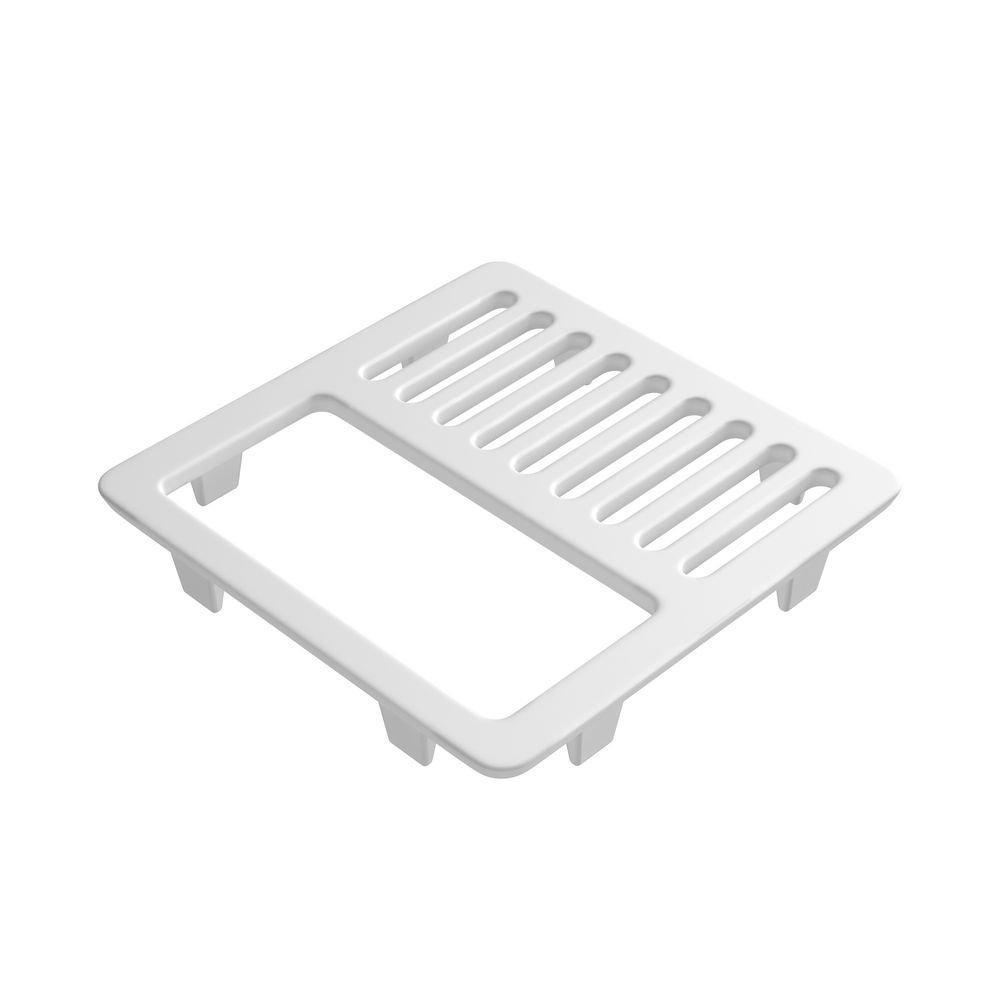 PROFLO&reg; White 9-1/2 in. Half Top Grate 